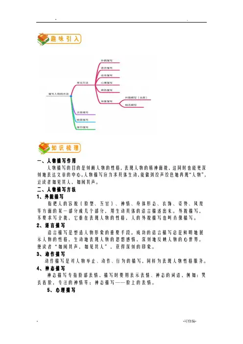 人物描写阅读训练含答案