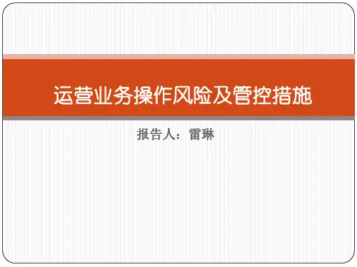 运营业务操作风险及管控措施讲义(PPT 48页)