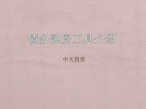 国内几种债务融资工具介绍