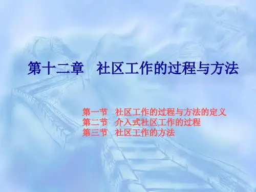 第十二章社区工作的过程与方法