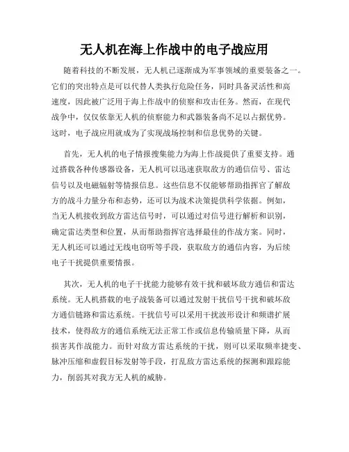 无人机在海上作战中的电子战应用