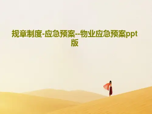 规章制度-应急预案--物业应急预案ppt版17页PPT