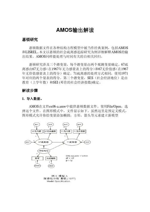 AMOS结构方程模型解读