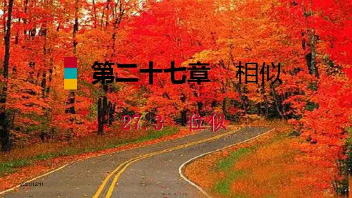 九年级数学下册 第二十七章 相似 27.3 位似 第1课时 位似图形的概念及画法