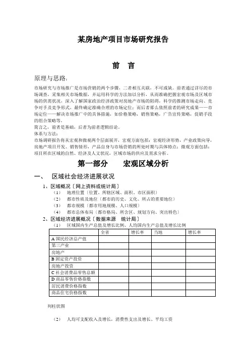 某房地产项目市场研究报告