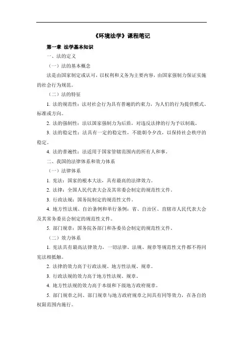 《环境法学》课程笔记