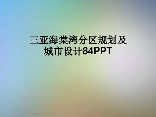 三亚海棠湾分区规划及城市设计84PPT