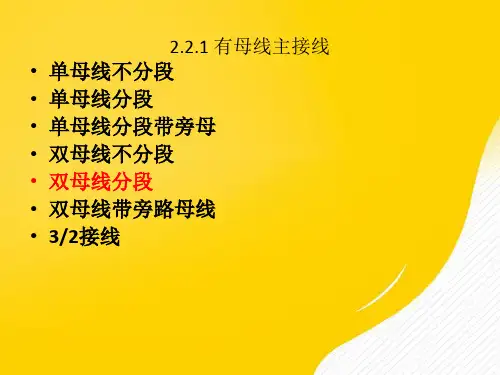 [正式版]双母线分段带旁母ppt资料