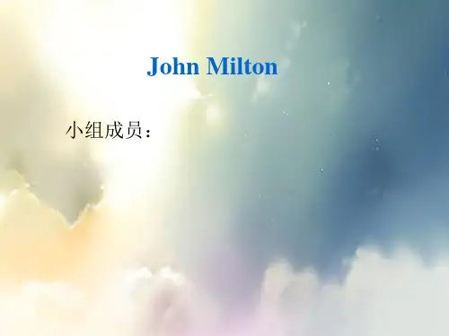 JohnMilton,约翰弥尔顿PPT课件