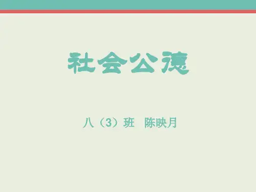 社会公德-主题班会——陈映月
