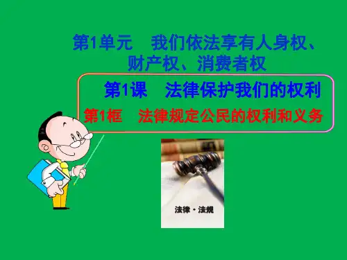 《法律规定公民的权利和义务》一1全解