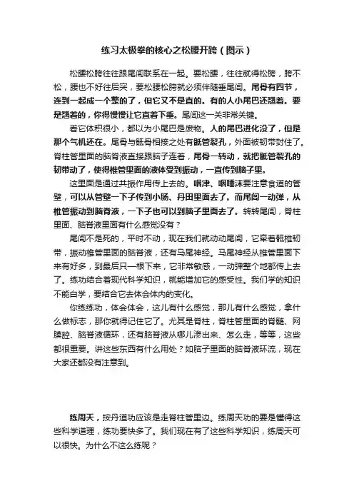 练习太极拳的核心之松腰开跨（图示）