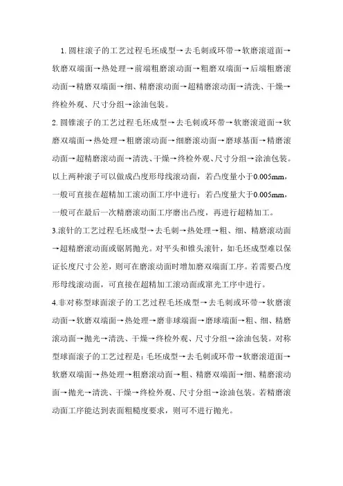 轴承滚子加工过程