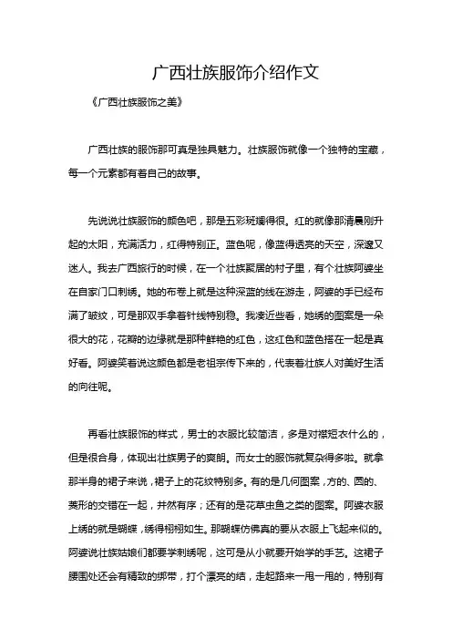 广西壮族服饰介绍作文