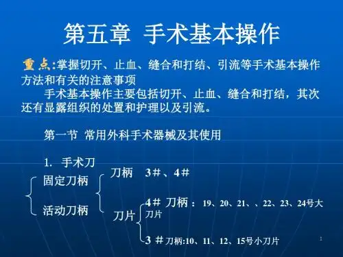 手术基本操作ppt课件