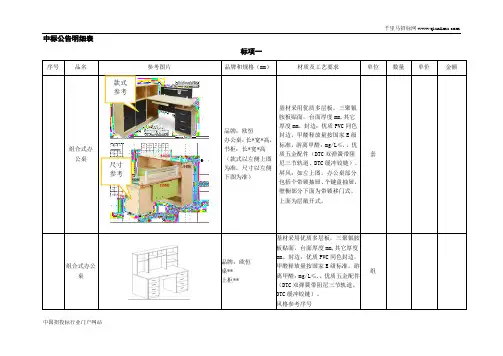 学校等单位办公家具的招投标书范本