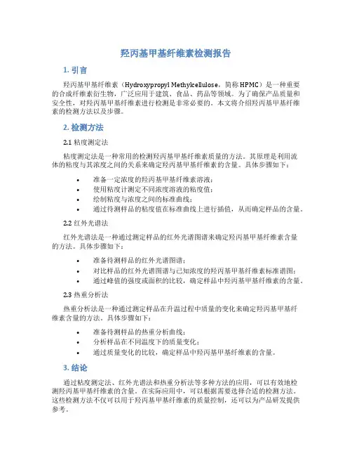 羟丙基甲基纤维素检测报告