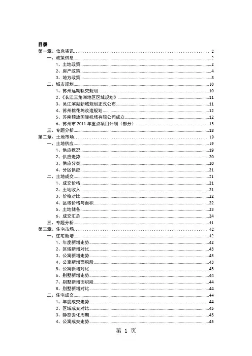富思博得2019年苏州房地产市场研究年报共70页word资料