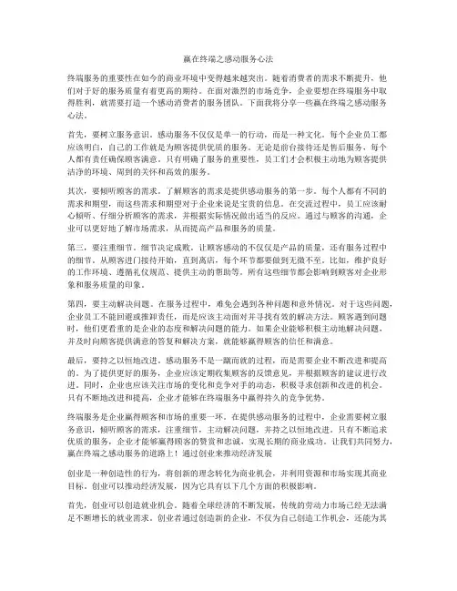 赢在终端之感动服务心法