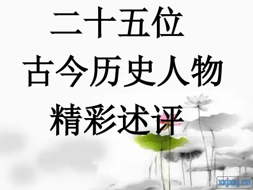 对25位名人的经典评论(定)