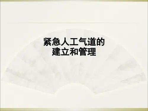 紧急人工气道的建立和管理ppt课件