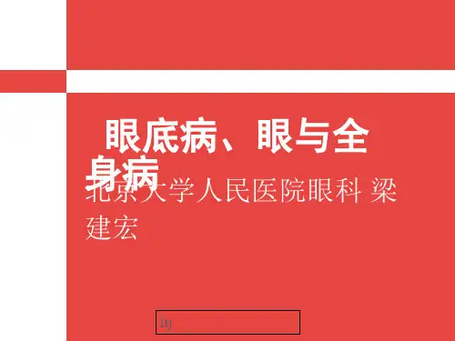 最详细眼底病案例大全ppt课件