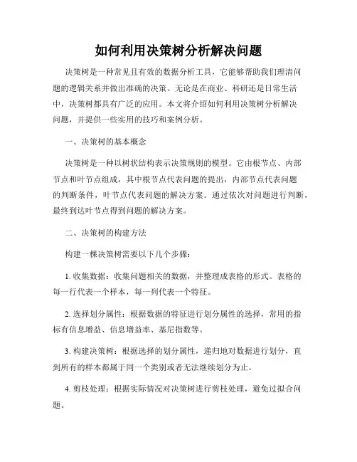 如何利用决策树分析解决问题