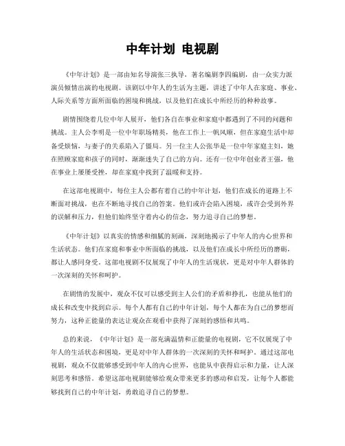 中年计划 电视剧