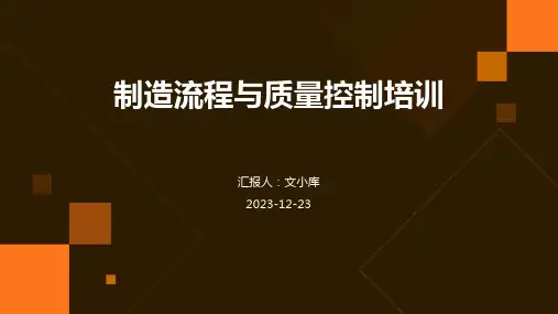 制造流程与质量控制培训ppt