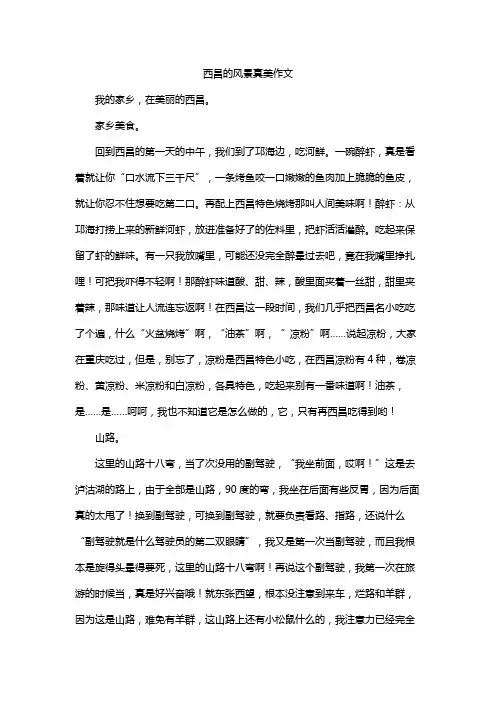 西昌的风景真美作文