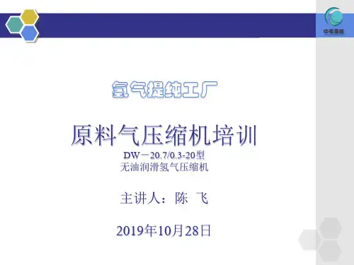 氢气无油活塞压缩机培训(PSA氢气提纯厂)