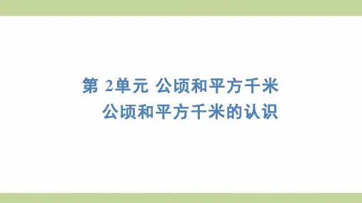 (新插图)人教版四年级上册数学 公顷和平方千米的认识 知识点梳理课件