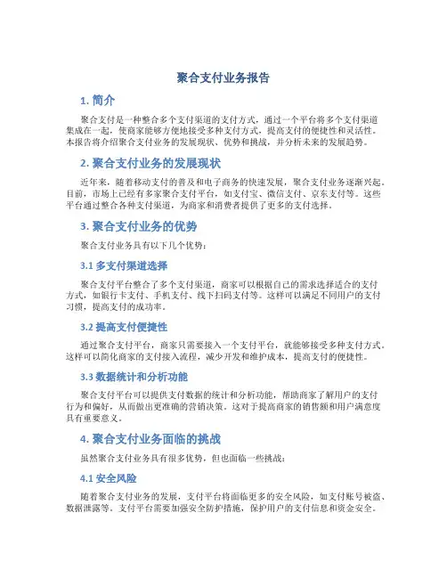 聚合支付业务报告