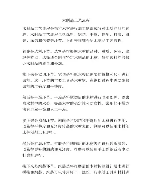 木制品工艺流程