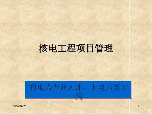 核电工程项目管理概述(ppt 37页)