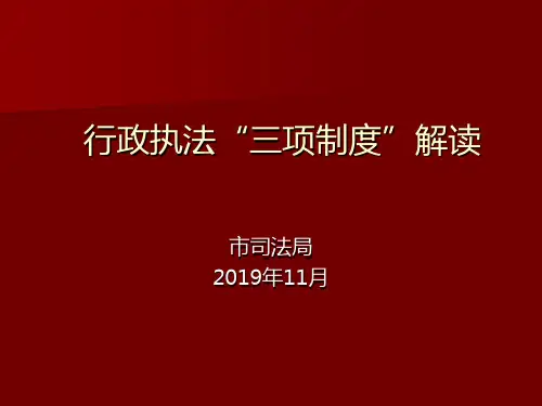 行政执法“三项制度”解读 ppt课件
