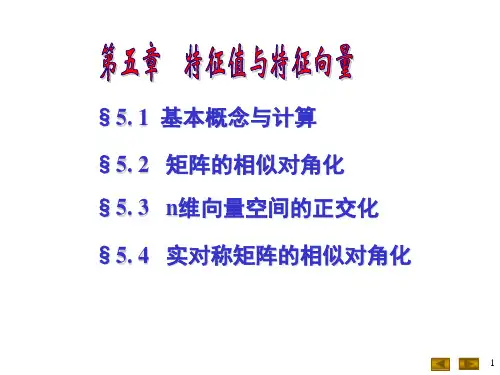 特征值与特征向量的概念与计算