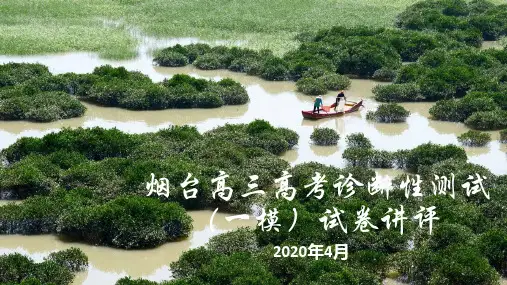 烟台2020年4月高三地理高考诊断性测试(一模)考试试卷讲评(PPT24页)