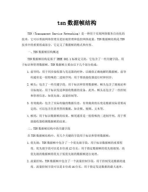 tsn数据帧结构