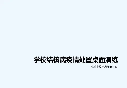 临沂市学校结核病疫情处置情景模拟演练
