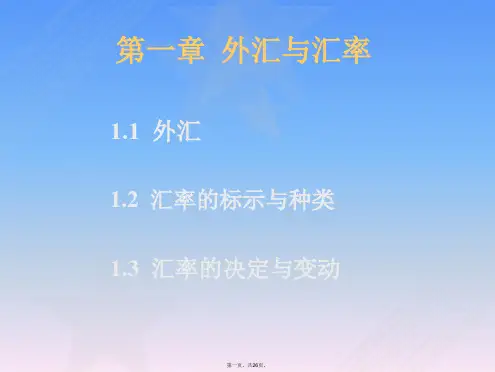 国际金融 第一章 课件