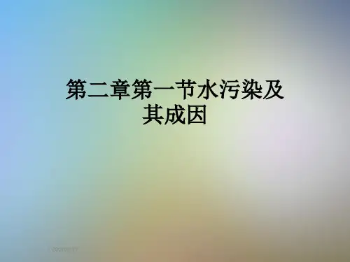 第二章第一节水污染及其成因