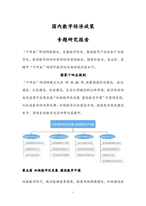 数字经济政策的专题研究