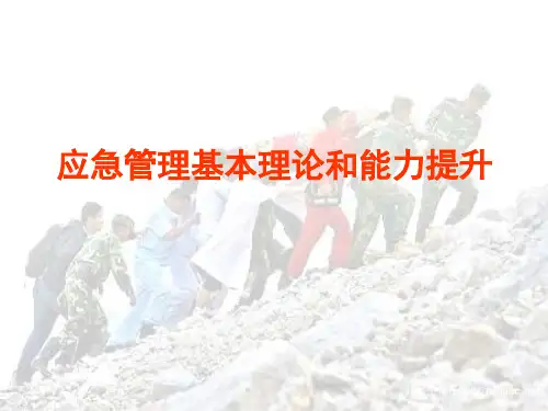 应急管理基本理论和能力提升课件
