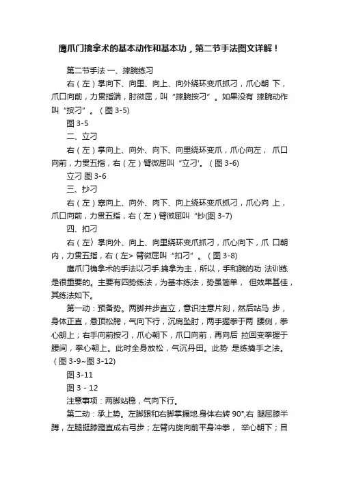 鹰爪门擒拿术的基本动作和基本功，第二节手法图文详解！