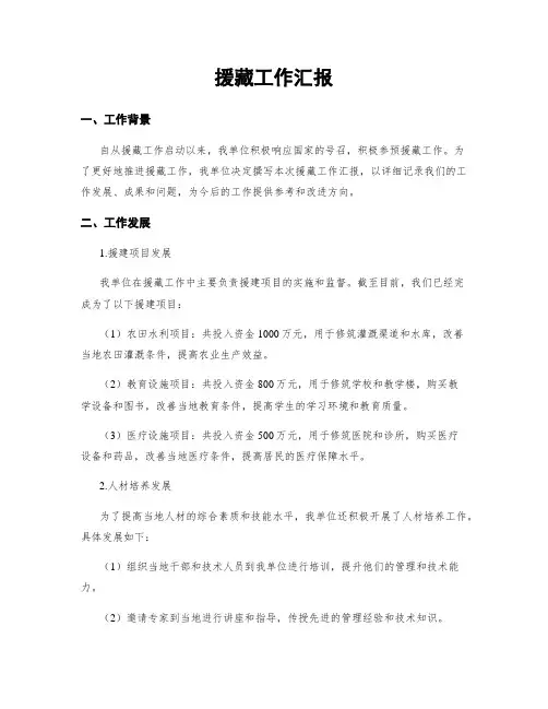 援藏工作汇报