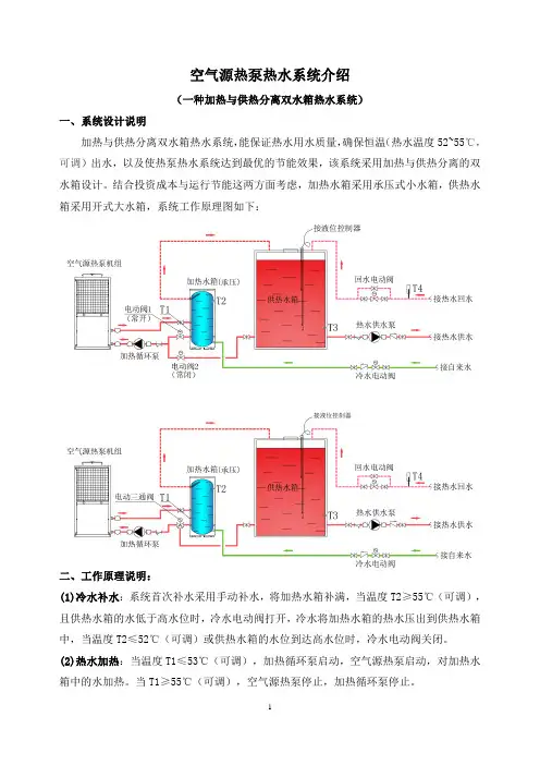 空气源热水系统介绍(一种加热与供热分离双水箱热水系统)