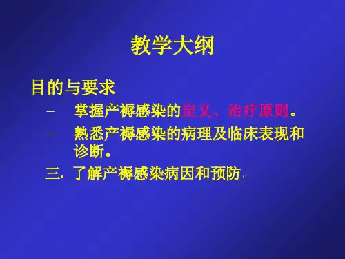 产褥感染的护理讲课教案