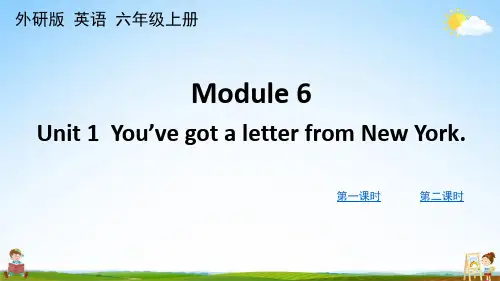 外研版六年级英语上册《Module 6 Unit 1》课堂教学课件PPT小学公开课