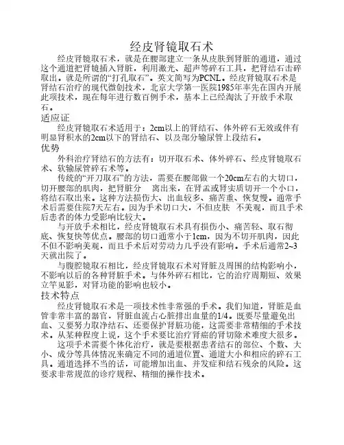 经皮肾镜取石术